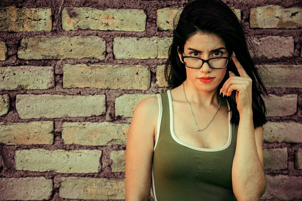 Woman portrait glasses