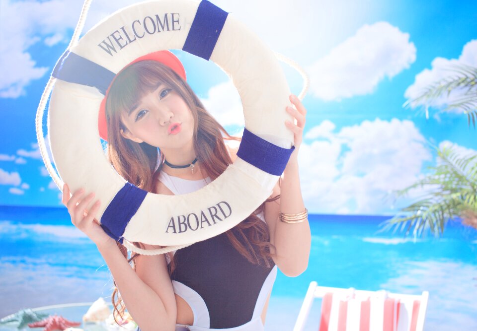 Woman girl swimwear