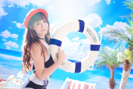 Woman girl swimwear