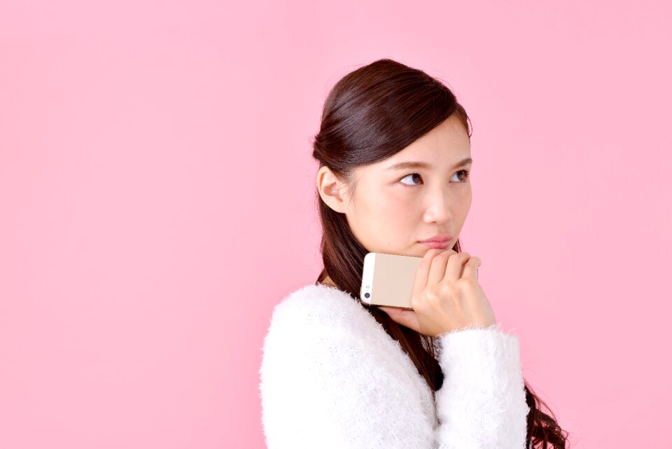 Woman girl portrait smartphone