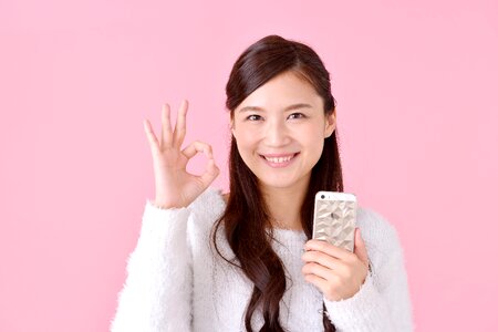 Woman girl portrait smartphone