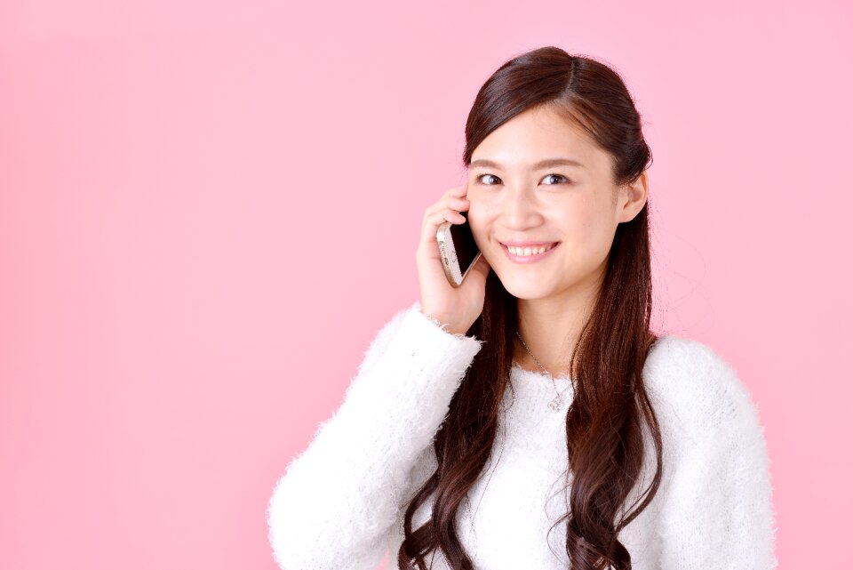 Woman girl portrait smartphone