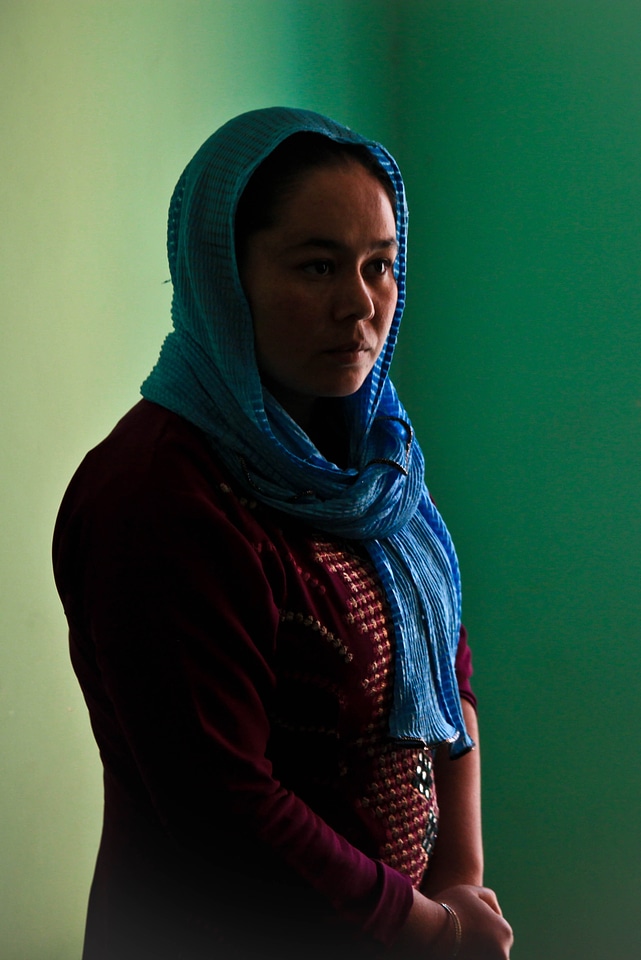 Portrait female shy