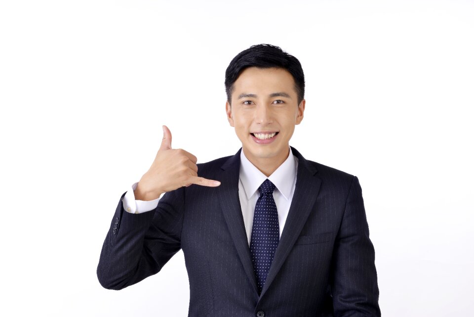 Business man call me