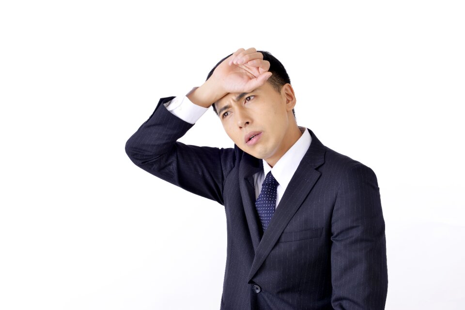 Business man tired