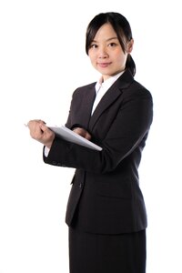 Business woman tablet pc photo