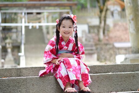 Child girl portrait yukata photo