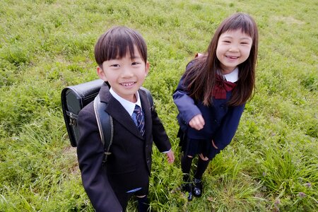 Schoolboy schoolgirl children