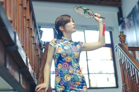 Woman cheongsam portrait