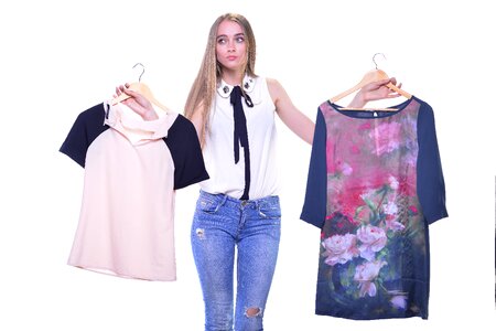 Woman girl clothing shopping