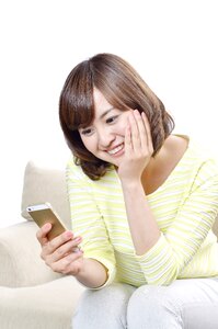 Woman girl portrait smartphone