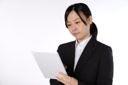 Business woman tablet pc photo
