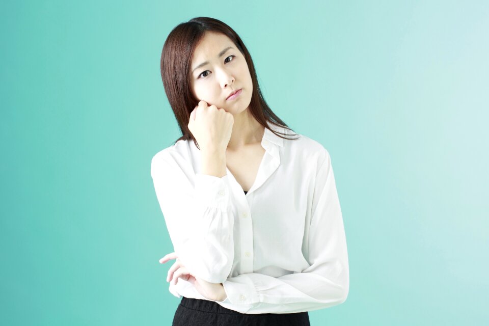 Business woman think
