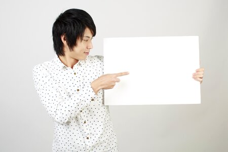 Man portrait message board