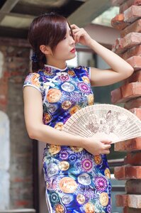Woman cheongsam portrait