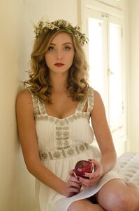 Woman girl portrait apple