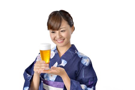 Woman girl portrait beer