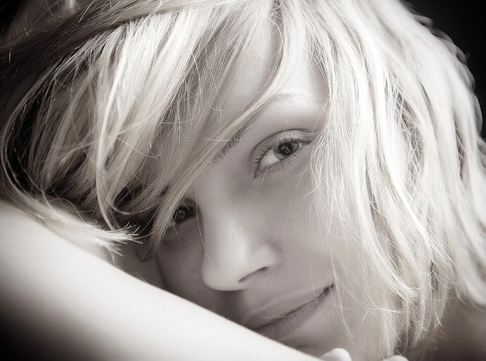 Woman girl portrait face