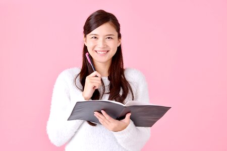 Woman girl portrait file folder