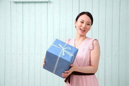 Woman girl portrait gift photo