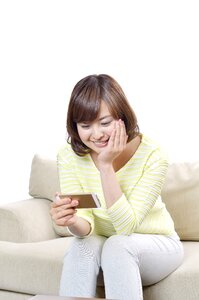 Woman girl portrait smartphone
