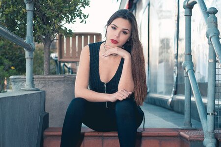 Woman girl portrait