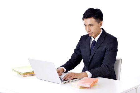 Business man laptop computer
