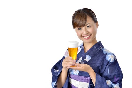 Woman girl portrait beer