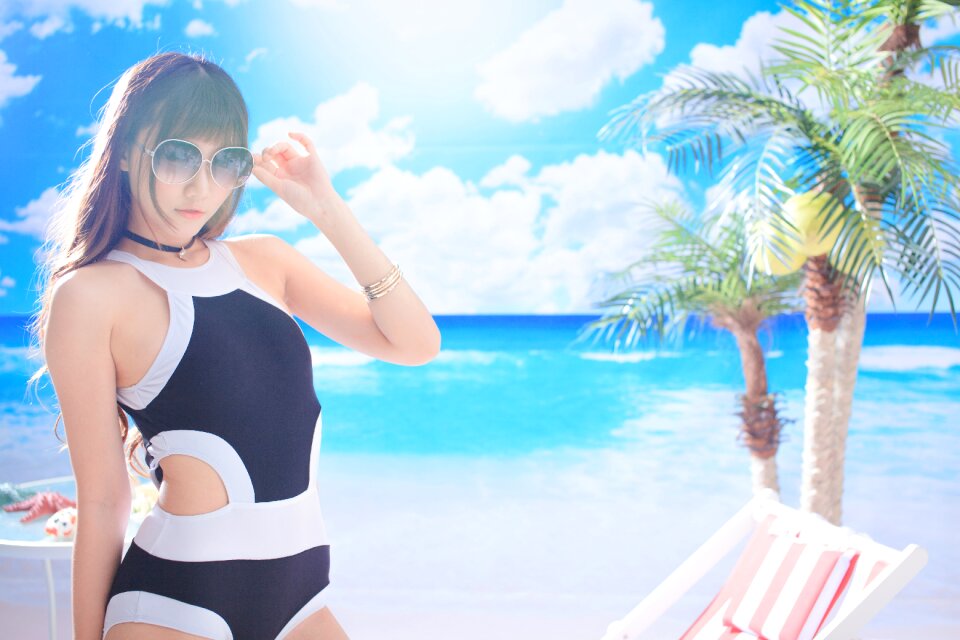 Woman girl swimwear