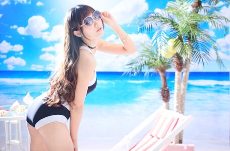 Woman girl swimwear