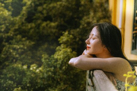 Woman girl portrait