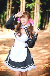 Woman girl cosplay maid