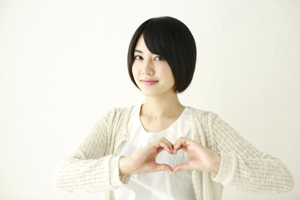 Woman girl portrait heart