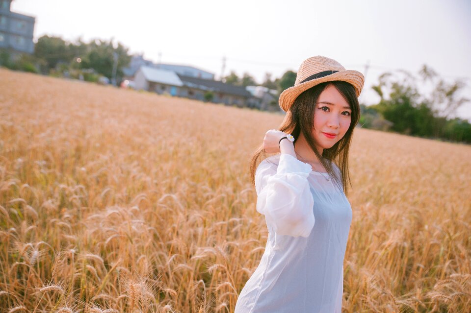 Woman girl field