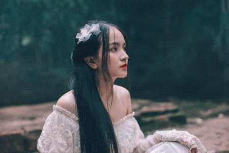 Woman girl portrait