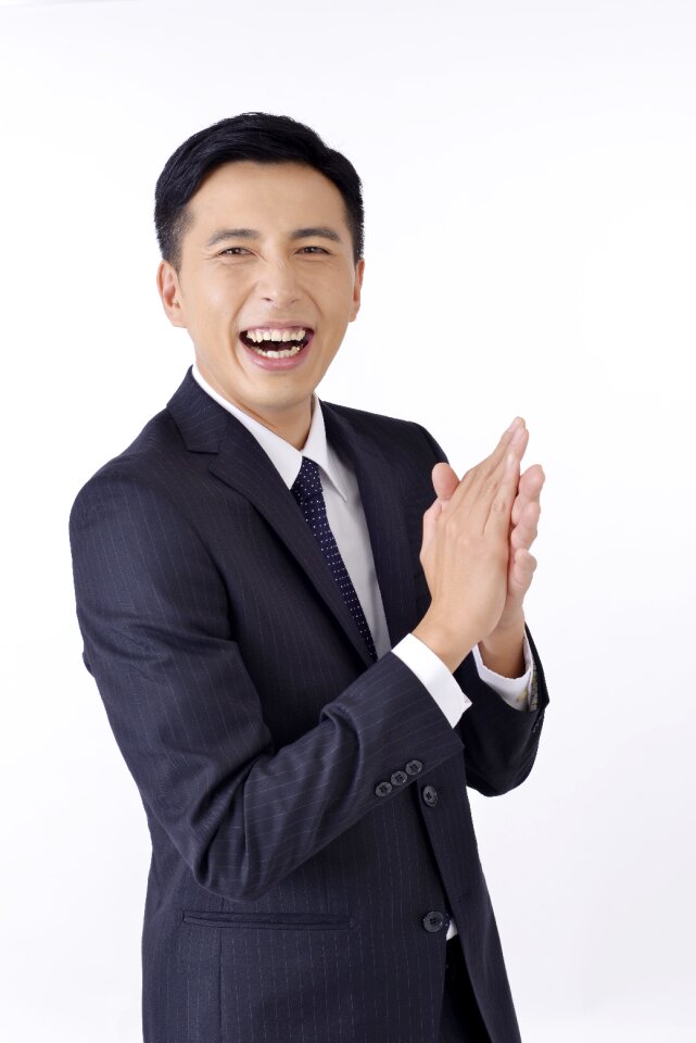 Businee man clap hands