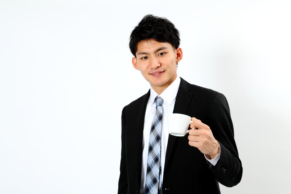 Business man coffee break