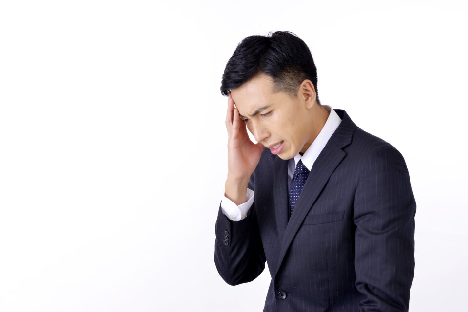 Business man headache