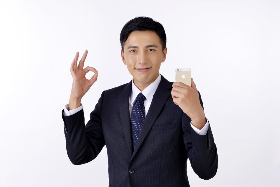 Business man ok sign