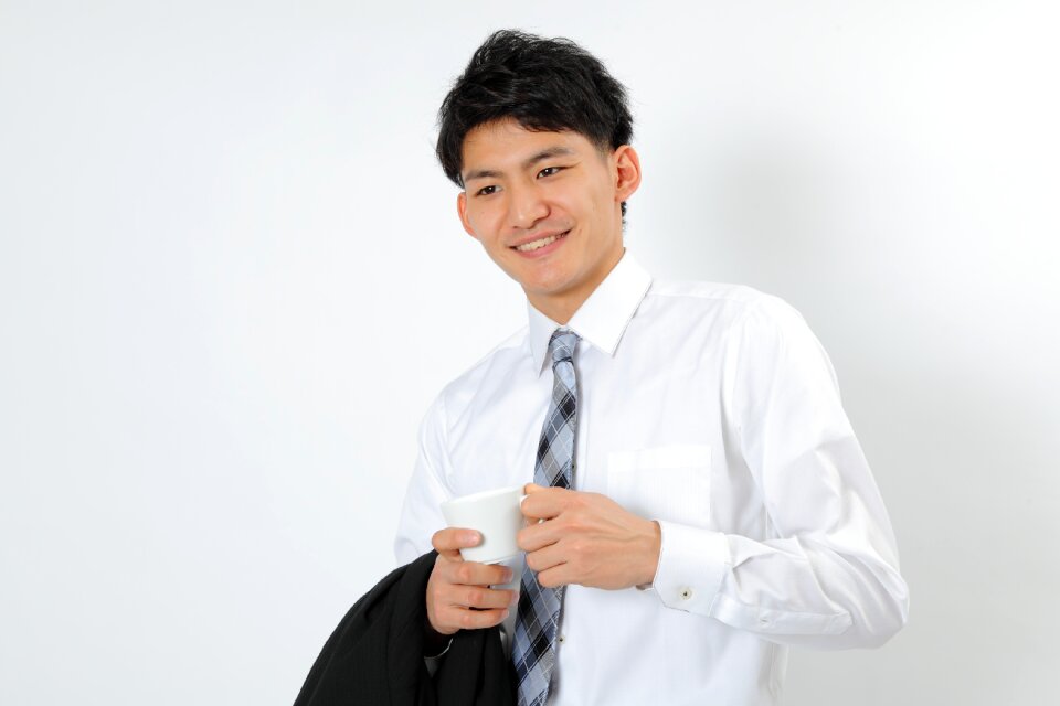 Business man coffee cup