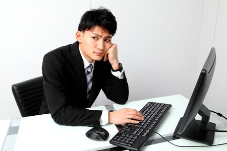Business man tired