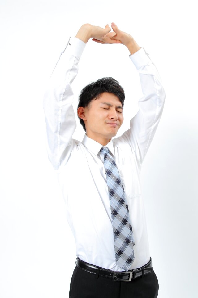 Business man strech