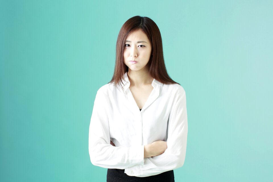 Business woman angry