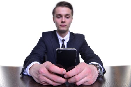 Business man smartphone photo