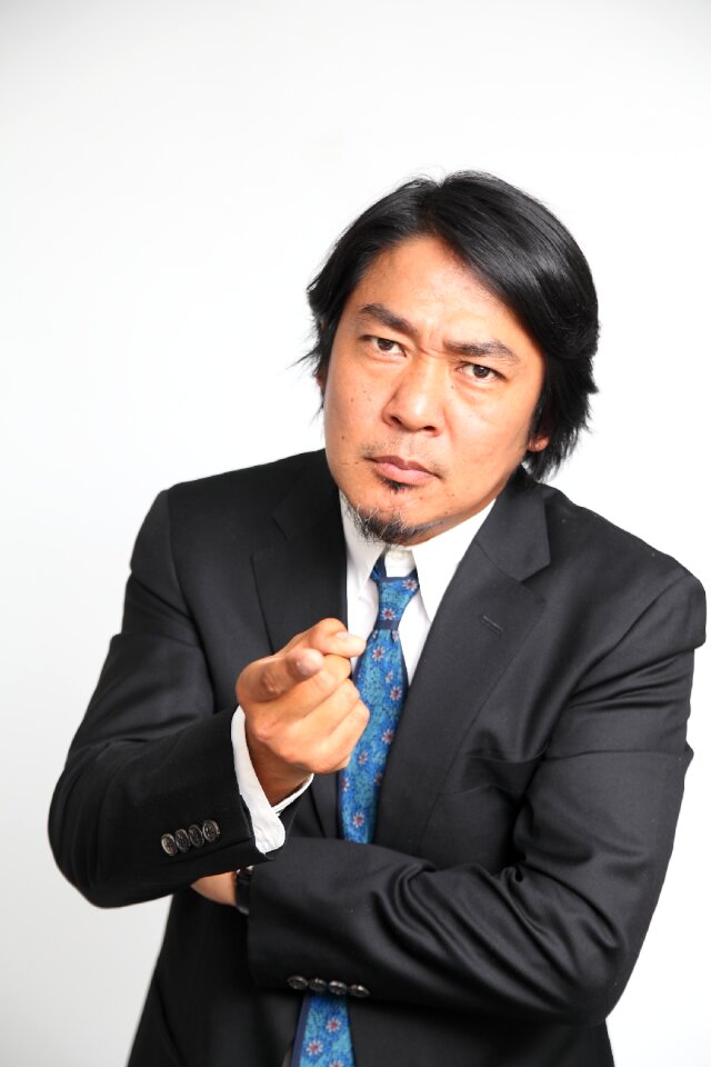 Business man pointing finger