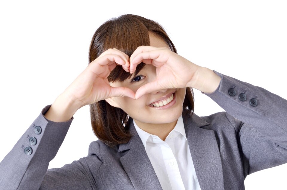 Business woman heart