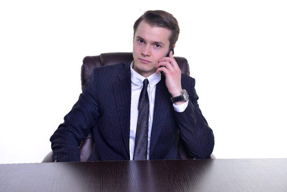 Business man smart phone