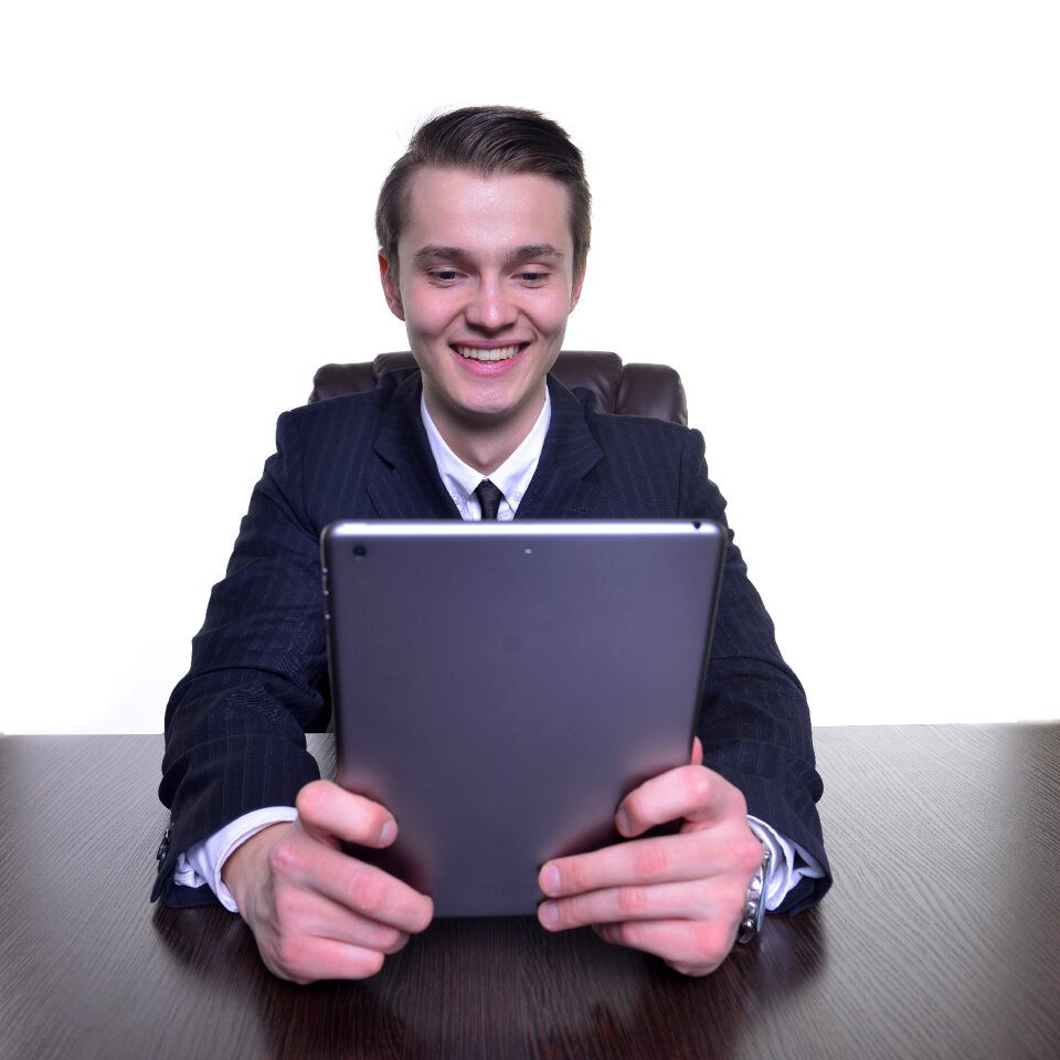 Business man tablet pc