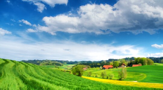 Countryside grassland switzerland photo