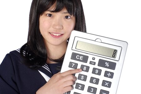 Female student calculator
